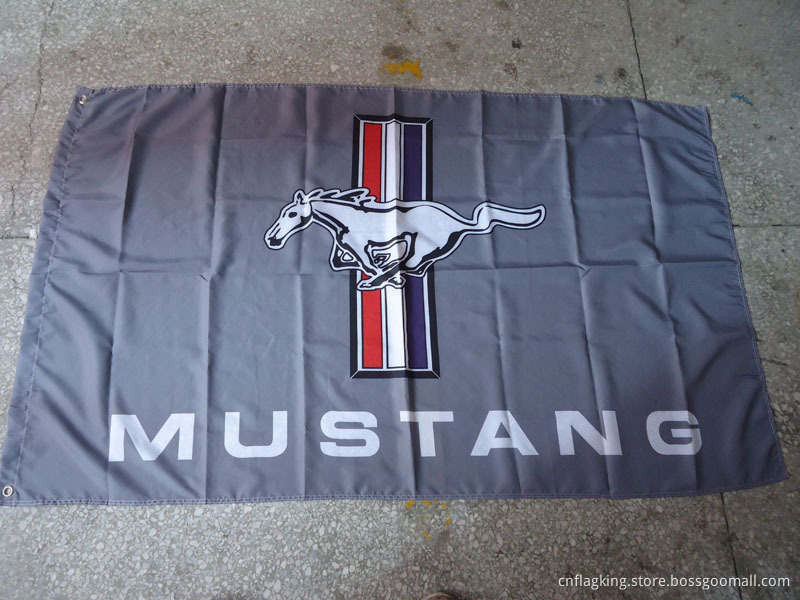 Mustang grey flag Mustangs Flag Mustangs red Flag 90*150cm 100% polyster