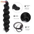 Alileader Synthetic Freetress Water Wave Crochet Braiding Hair Bulk 9" 40G/Pack Pre-Look Heat-Resistant Bundles Extension Hair