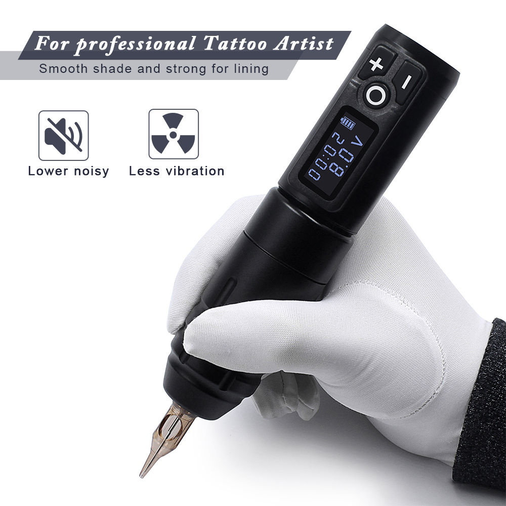 Wireless Tattoo Machine Pen Professional Customized Motor Tattoo Gun Lithium Battery Fast Charge Mute Low Vibration
