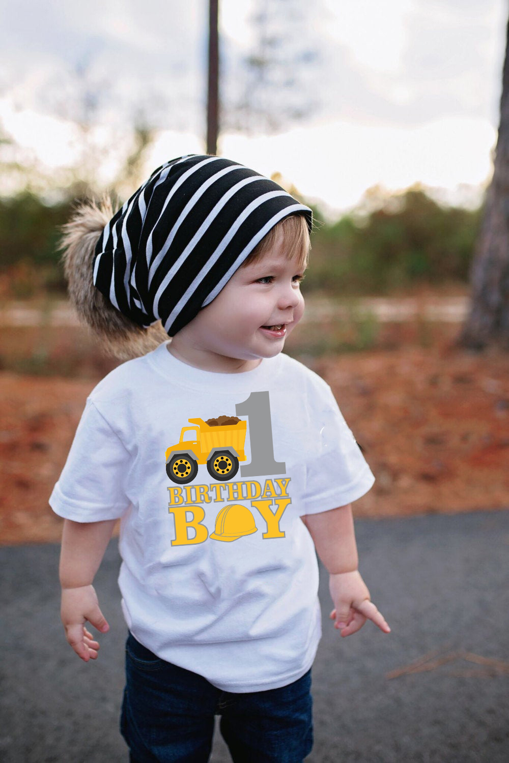 It's My First Birthday T-Shirt Kids Truck T Shirt Boys Construction birthday tee toddler boy first birthday shirt