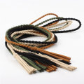 2020 Women Woven Tassel Belt Braided waistband Boho Girls Thin Waist Rope Knitted waist Belts For Dress Waistbands Accessories