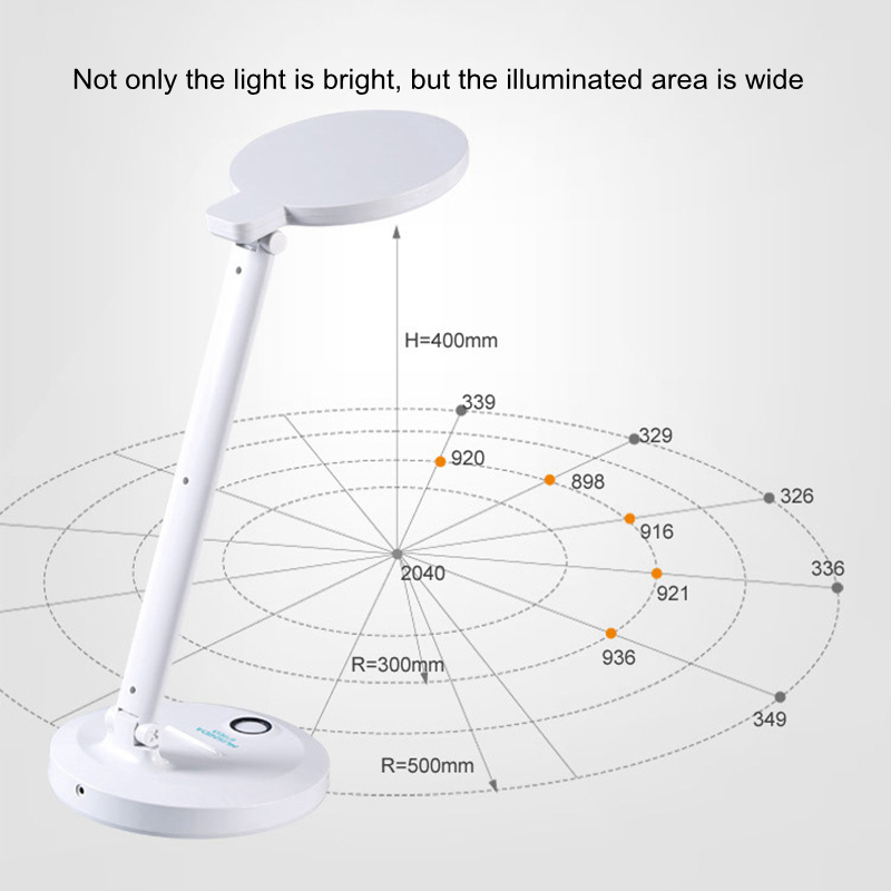 USB Rechargeable LED Folding Desk Lamp Eye Protection One Touch Dimming Reading Study Table Lamp For Book Bed Office 3 Colors