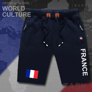 France French Republic mens shorts beach new men's board shorts flag workout zipper pocket sweat bodybuilding FRA 2017 casual