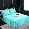 Home Textile 1/3pcs Solid color Bedspread Bed sheet Romantic Bedding polyester/cotton Bedclothes Bedcover For 150X200/180X200