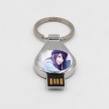 10pcs/Lot Sublimation Metal Blank U Disk 8G Chip with Keychain DIY heat thermal transfer printing Blank Crafts