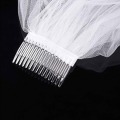 Wedding Veil Bridal Tulle Veils with Comb Two Layers Short White Wedding Veils Cheap Ivory Bridal Veil 2021