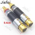 New 2/4PCS Copper Carbon Fiber Rhodium Plating Audio Adaptor RCA Female to XLR 3Pin Male/Female Audio Adapter Connector