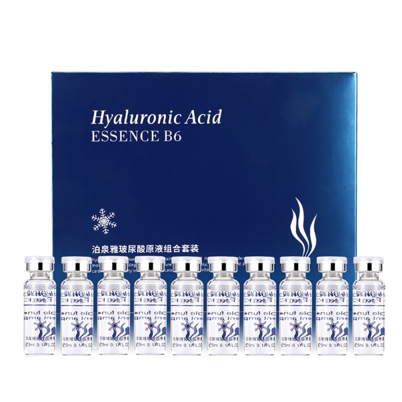 10pcs/lot Vitamin Hyaluronic Acid Serum Anti Wrinkle Anti Aging Collagen Essence Liquid Moisturizer Facial Skin Care Set