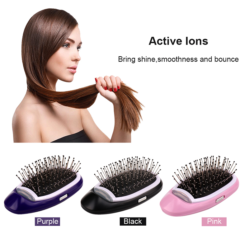 Dropship Ionic Hair Brush Portable Electric Hairbrush Anti Static Magic Negative ion Hair Massage Comb no more frizz