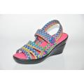 Colorful Gray Open Toe Hand Woven Upper Sandals