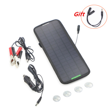 High quality 12V 5W Monocrystalline Solar Panel Car Automobile Boat Portable Solar Cells Rechargeable Power Battery Charger