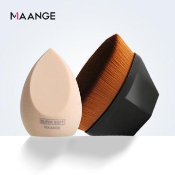 MAANGE six corners powder brush hexagon single diamond cosmetic brush No Trace Foundation Brush with Cosmetic Puff cosmetics