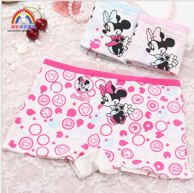 Kids Disney Cartoons Briefs Soft Comfortable Underwear Size 2-10 Children Under Panties Girl Minnie Mickey Briefs Boxers