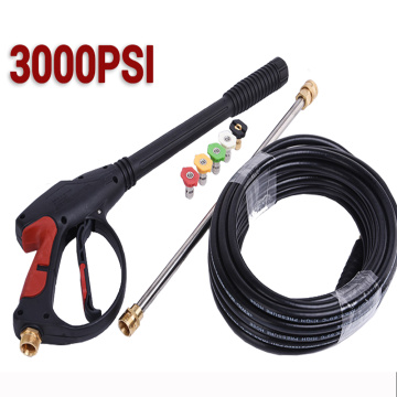 3000PSI Pressure Washer Gun Kit with M22 14MM Extension Hose Wand Lance G1/4