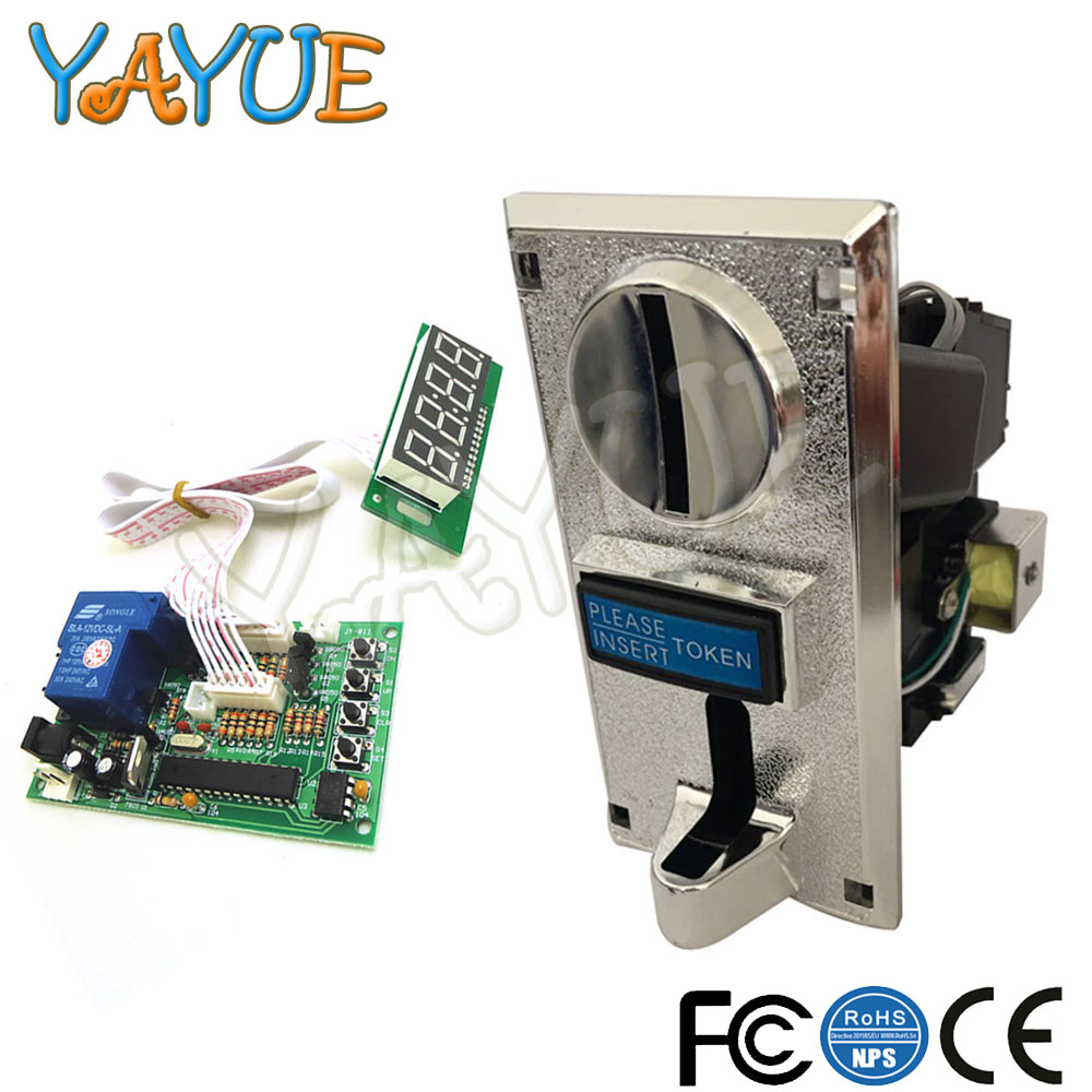 Power Supply Timer Controller Board with 6 kind Coin Acceptor for Arcade Vending Machine with 40cm White Lead,JY-15B