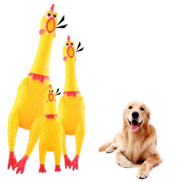 Screaming Yellow Rubber Chicken Funny Pet Toys Dogs Molar Chew Toys Yellow Rubber Chicken Screaming Shrilling Chicken Pet Gift