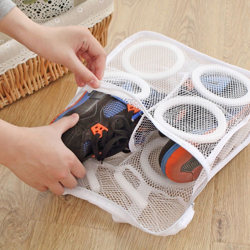 Hanging Dry Sneaker Mesh Laundry Bags Shoes Protect Wash Machine Home Storage Organizer Accessories Supplies Gear Stuff Product