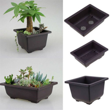 1PC Flower Pot Balcony Square Flower Bonsai Bowl Nursery Basin pots Planter Imitation Plastic Rectangle Flower Pots
