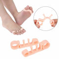 2pcs Toe Separators Silicone Elastic Corrector Straighteners Toe Spacers Bunion Relief To Bunion Hallux Valgus Foot