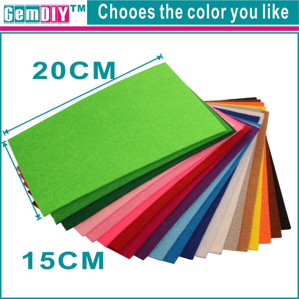 10pcs 2mmx15cmx20cm Non Woven Felt Fabric Polyester Cloth Felts Of Home Decoration Pattern Bundle For Sewing Dolls Crafts