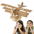 Robotime 3D DIY Airplane Puzzle Game Wooden Model Building Kits Popular Educational Toys Hobbies Gifts for Children TG301