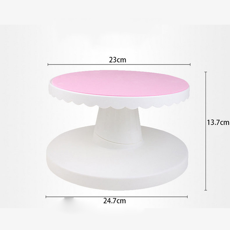 Cake Swivel Plate Plastic Turntable Decoration 360 Degree Manual Revolving Round Cake Stand Platform Kitchen Baking Tool CT1031