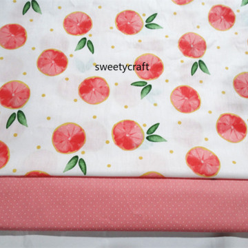 Grapefruit Print Fabrics Handmade tela algodon DIY Sewing Patchwork Baby Dress Bed Needlework Cloth Tissue Cotton Twill Fabrics