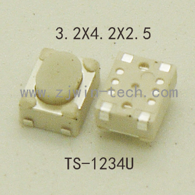 50PCS Micro Push Button 3X4X2.5 4feet (U type) SMT Tact Button Switch Mounting For Car System/Cigarette Tool