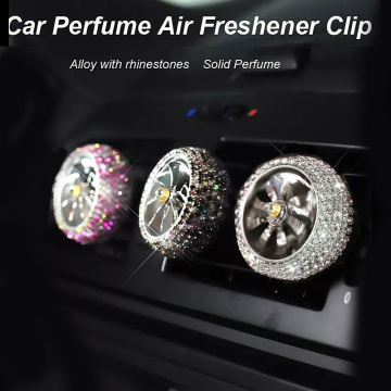 1Pcs Car Air Freshener Diamond Crystal Air Force Auto Air Vent Perfume Clip Outlet Conditioning Diffuser Bling Car Accessories