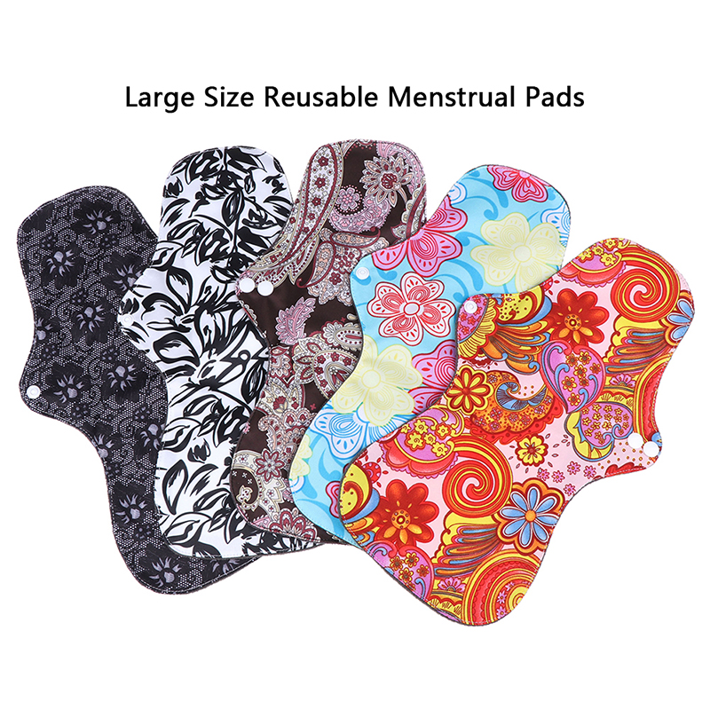Reusable Sanitary Menstrual Mama Pad Washable Menstrual Pad Bamboo Cotton Cloth Feminine Hygiene Panty Liner Towel Pads