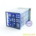 Bescon 12mm 6 Sided Dice 36 in Brick Box, 12mm Six Sided Die (36) Block of Dice, Marble Blue