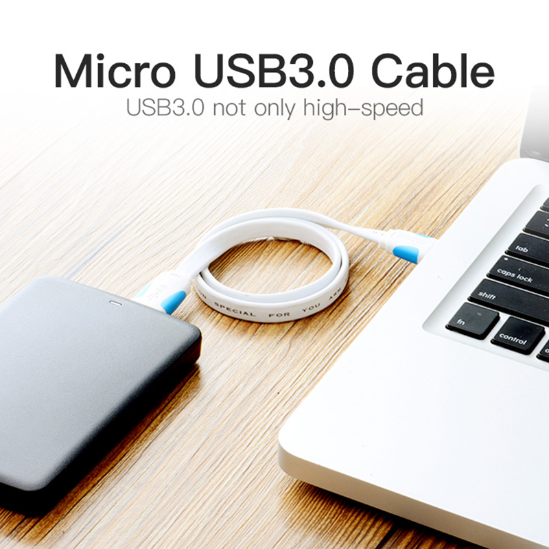 Vention Micro USB 3.0 Cable 1M 0.5M Fast USB Charger Data Sync CableUSB 3.0 Mobile Phone Cable for Samsung S5 Hard Drive Disk 2m