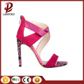 hot sale red suede high heel sandals