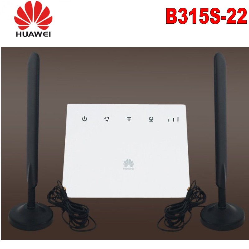 Unlocked Huawei B315 B315s-22 4G CEP 150mbps Portable Wireless WIFI Router 4G Modem with SIM card slot Plus 2pcs 4g SMA antenna