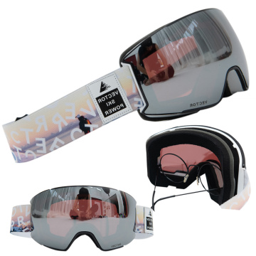 OTG Ski Goggles Snow Glasses Men UV400 Anti-fog Coatings Snowmobile Snowboard Skiing Women Sunglasses Outdoor Winter Sport 2020