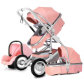 High Landscape Baby Stroller 3 in 1 Hot Mom Pink Stroller Luxury Travel Pram Baby Carrier Carriage Car seat and Stroller Trolley