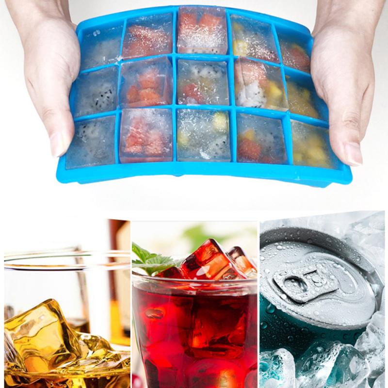 24 Grids Silicone Ice Cube With Lid Eco-Friendly Cavity Tray Ice Cubes Small Fruits Mold Ice Maker For Ice Cube Making W