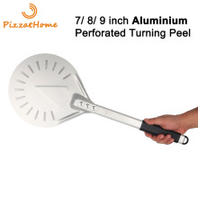 PizzAtHome 7/ 8/ 9 Inch Perforated Pizza Turning Peel Pizza Shovel Aluminum Pizza Peel Paddle Short Pizza Tool Non-Slip Handle