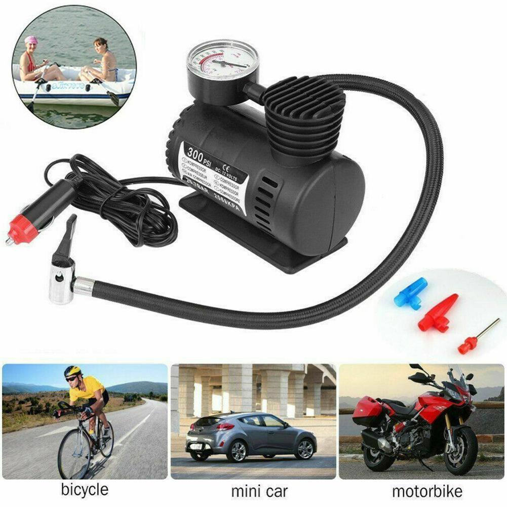 Car Auto 300PSI 12V Mini Air Compressor Car Electric 300PSI Inflator Air Compressor Air Mini Pump C300 Tire 12V B9N3