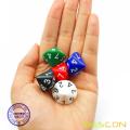 BESCON 5pcs Pack of D14 Dice Numbered 1 to 7 Twice - 14 Sides Dice Assorted Colors of 5 Set
