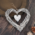 Hanging Hearts Artificial Wreaths DIY Heart Wicker for Wedding Birthday Party