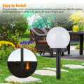 2PCS Spherical LED Solar Power Sunlight IP55 Waterproof PIR Motion Yard Ball Light Lamp Lawn Road Patio Garden Courtyard Lamp