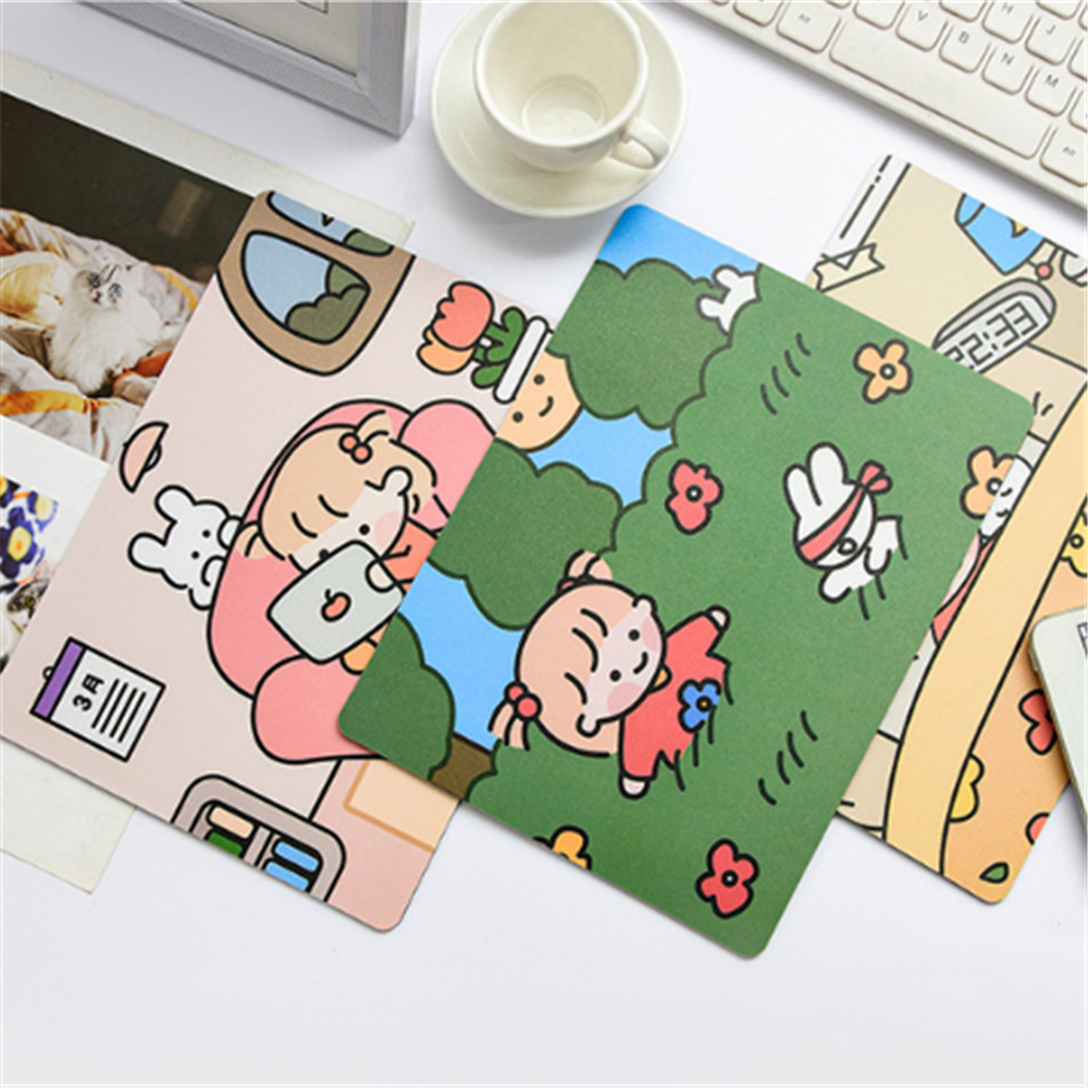 Mini Cartoon Mouse Pad Computer Accessories Cute Girl Personality Creative Desk Mat For Game Computer 23.5*17.8cm