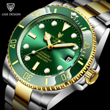 LIGE 2021 New Men Mechanical Wristwatch Stainless Steel Clocks Watch Top Brand Luxury Military Sports Mens Watches Reloj Hombre