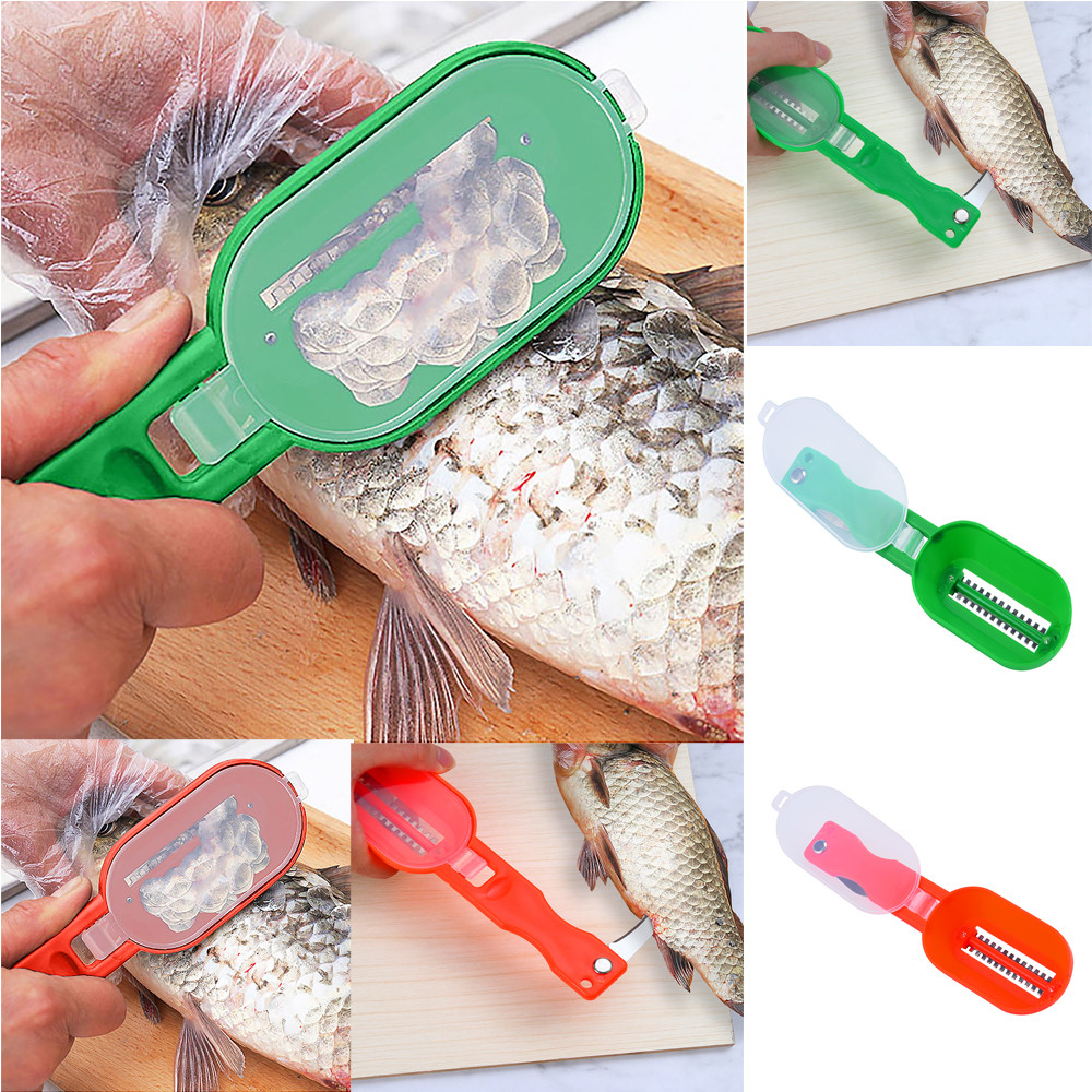 New Practical Fish Scale Skin Remover Scaler Skinner Scraper knife Cleaner Kitchen Peeler Fishing Tools kitchenware peeler