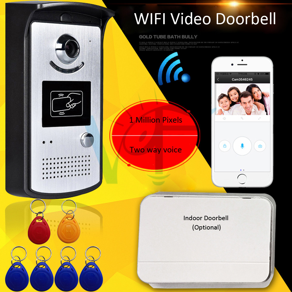 10PCS/lot 720P Wireless Video Doorbell Home Security Outdoor Camera WiFi Door Bell House IP Camera Visual Audio Intercom VF-DB03