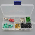 Autos Air-Conditioning A/C Schrader Valve Core & Remover Tool AC Hose Adapter Rubber Gasket Assortment Kit