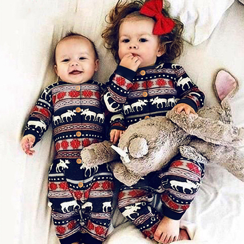 Baby Rompers for Baby Girls Rompers Winter knitted sweater Baby clothes Newborn infant Christmas Deer Baby Boys Girls outfit