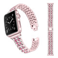 Diamond Bling Steel Bracelet for Apple Watch 6 Band Series SE/5/4/3/2 Fresh Elegant Women Strap for iWatch 44/40mm 42/38mm Belt