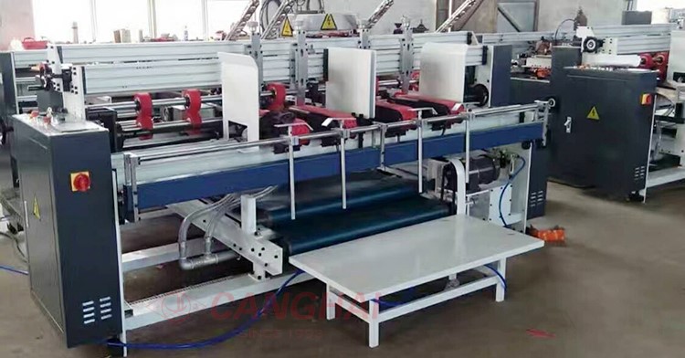 2 pcs  carton box folding gluing machine semiautomatic for sale5